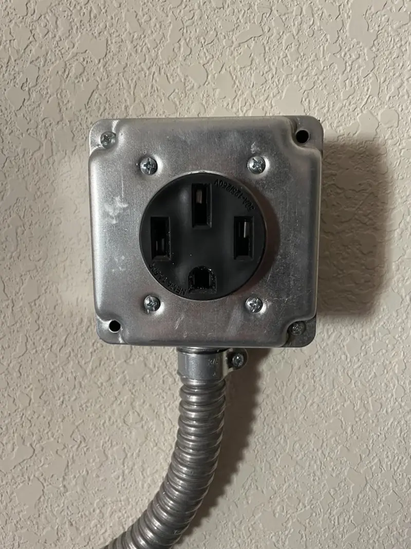 NEMA 14-50 outlet installed for Smart Home Electrical in Waco